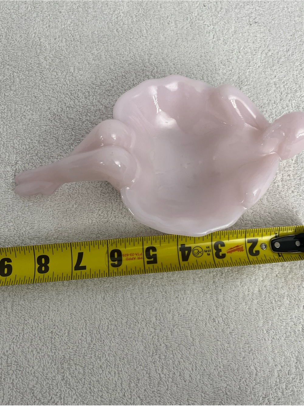 Mosser Glass Pink Crown Tuscan Bathing Beauty Nude Lady Soap Dish Bowl USA - Picture 10 of 12